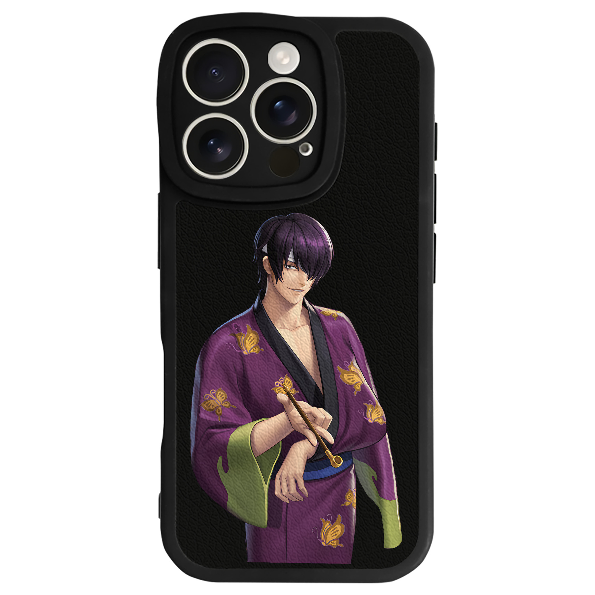 （画像用） ぎんたま 坂田銀時（さかたぎんとき） 神楽 志村新八（しむら しんぱち） GINTAMA Sakata Gintoki Kagura Shimura Shinpachi 【iPhone 16シリーズ対応】シリコンスマホケース（レザー調） 材質：シリコン